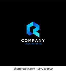 R diamond logo vector design concept