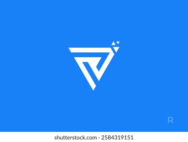 R Digital innovation logo design vector template