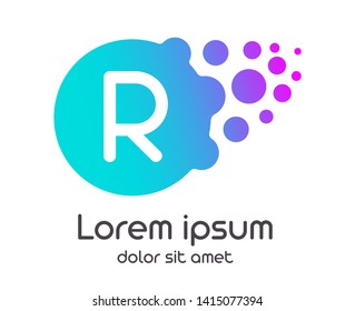 r dots logo with gradient full vector
