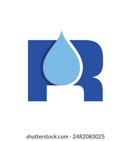 R Drop Naturaleza Simplicidad Creativa Diseño de Negocios Logo