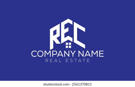 R E C Real estate logo realtor logo property logo design vector template
