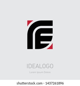 R and E initial logo. RE initial monogram logotype. ER - Vector design element or icon.