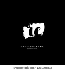 R E RE Initial logo template vector