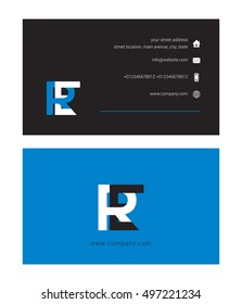 R & E Letter logo, with Business card
