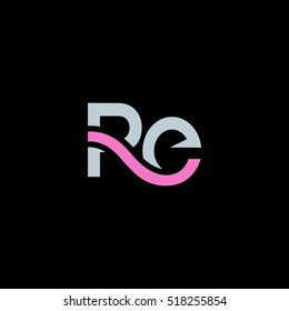 R E Letter Logo Business Card Stock Vector Royalty Free Shutterstock