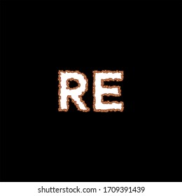 Logo-Symbol für R E-Buchstaben