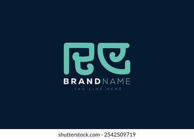 R and E logo design. RE abstract Letters Logo Monogram. This logo design is the process of creating a visual symbol that represents a brand, company, or individual.