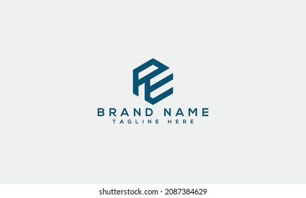 RE r e modern initial creative icon unique business letter logo