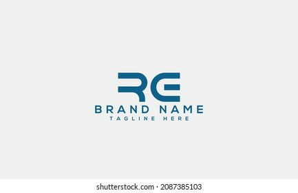 RE r e modern initial creative icon unique business letter logo