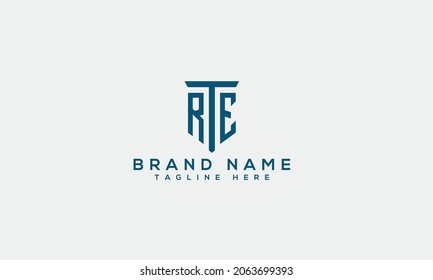 RE r e modern logo creative letter icon template