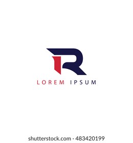R Eagle Initial Letter Uppercase Logo