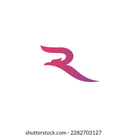 R Eagle Logo Design. Eagle vector Illustration