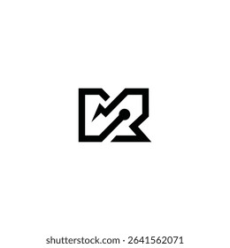 R element technology line design logo