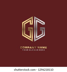R F initial letter, modern logo design template vector 