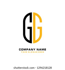 R F initial letter, modern logo design template vector 