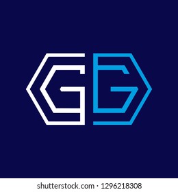 R F initial letter, modern logo design template vector 