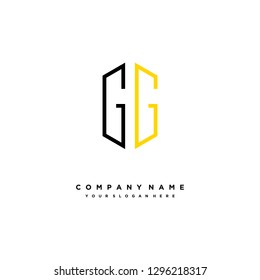 R F initial letter, modern logo design template vector 