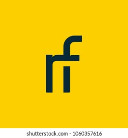 R & F joint logo bold letter design with business card template