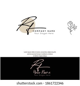 
R F RF Initial letter handwriting and signature logo. Beauty vector initial logo .Fashion, boutique, floral and botanical
