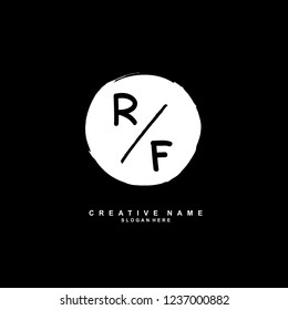 R F RF Initial logo template vector. Letter logo concept