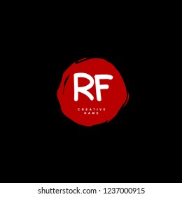 R F RF Initial logo template vector. Letter logo concept