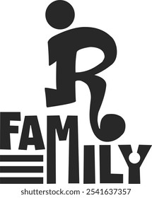 R Family logo
with a combination of fonts and slight modifications or variations with creative designs, it makes a family couple design for t-shirts, mugs, hats, etc
One color makes the design look si