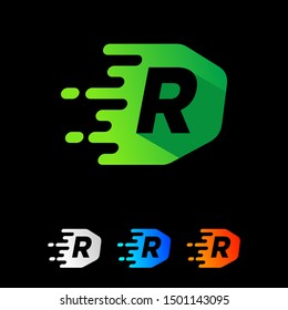 R Fast Logo, R Speed Logo, Vector, Illustration.