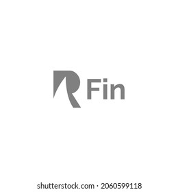 R Fin Logo Design Vector