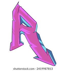 R Font Graffiti. Lettering Hiphop Font