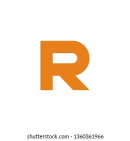 R Font logo. Modern design vector font for title, header, lettering. Corporate Vector abc technology typeface.  