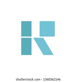 R Font logo. Modern design vector font for title, header, lettering. Corporate Vector abc technology typeface. 