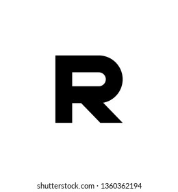 R Font logo. Modern design vector font for title, header, lettering. Corporate Vector abc technology typeface.  