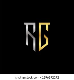R G initial letter, modern logo design template vector