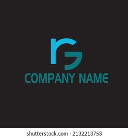 r y g Concepto de logotipo inicial de texto de nombre personal.Logo de usuarios de texto de nombre creativo.