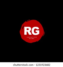 R G RG Initial logo template vector