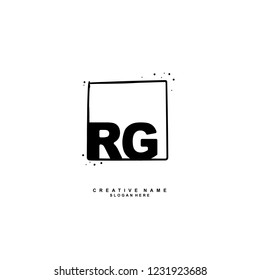 R G RG Initial logo template vector