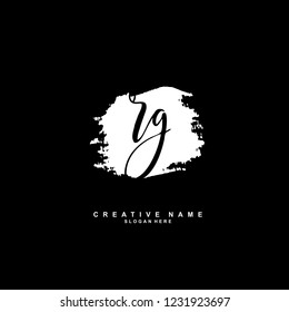 R G RG Initial logo template vector