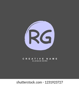 R G RG Initial logo template vector