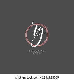 R G RG Initial logo template vector