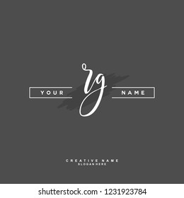 R G RG Initial logo template vector