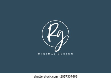 R G RG logo, Initial lettering handwriting or handwritten for identity. Logo with signature and hand drawn style.