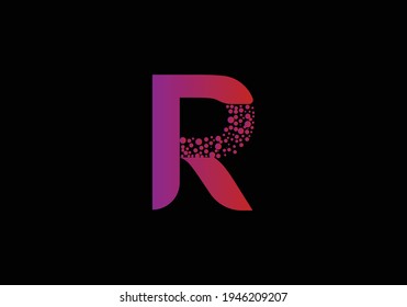 R gradient alphabet letter logo for business. Creative corporate identity and lettering.