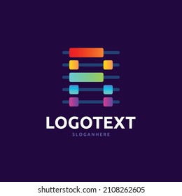 R graph logo, colorful chart logo, R letter logo