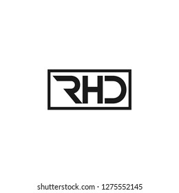 R H D logo design template. creative sign. Universal vector icon. - Vector