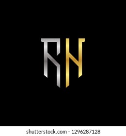 R H initial letter, modern logo design template vector 