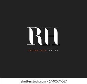 R & H letters Joint logo icon vector template for corporate logo and business card design.