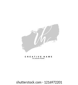 R H RH Initial logo template vector
