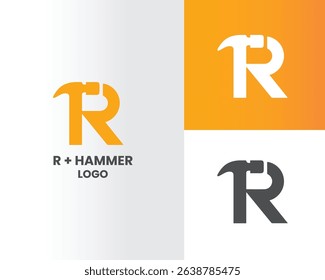 R Hammer logo - R hardware logo - r initial logo
