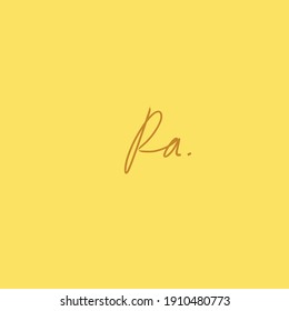 R un logotipo escrito a mano para la identidad