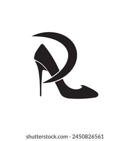 R heels business fashion logo design.